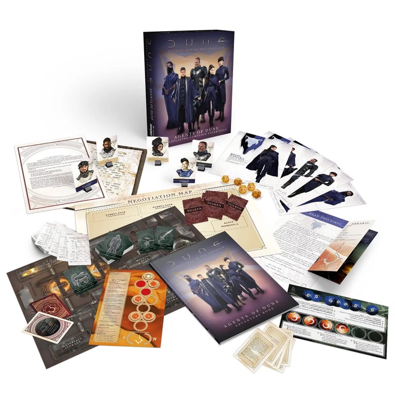 موديفيوس Modiphius Entertainment مغامرات الكثبان الرملية في The Imperium: مجموعة وكلاء Dune Box - Image 2